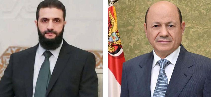 العليمي والملك سلمان وولي عهده وسلطان عمان وملك الأردن يهنئون أحمد الشرع بتوليه رئاسة سوريا