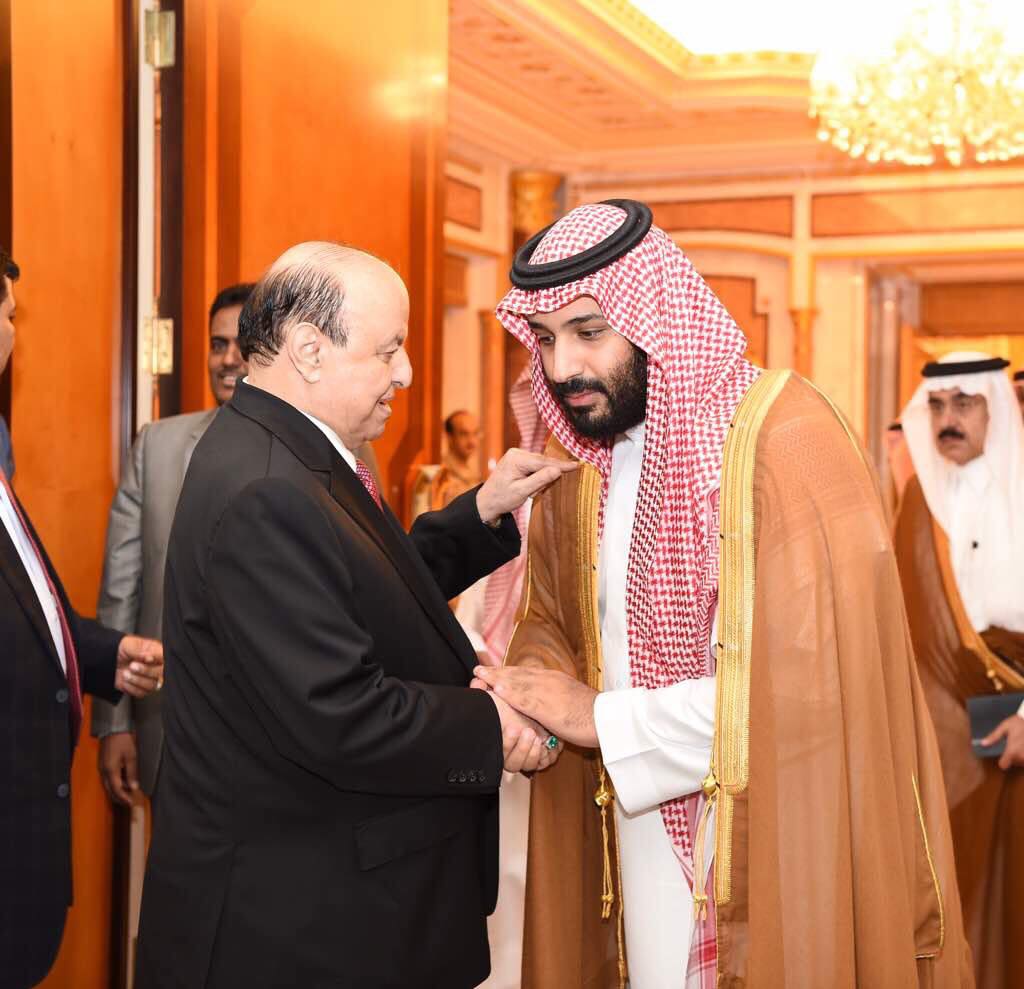 الرئيس هادي يلتقي ولي العهد السعودي والميسري يلتقي وزير داخلية الإمارات