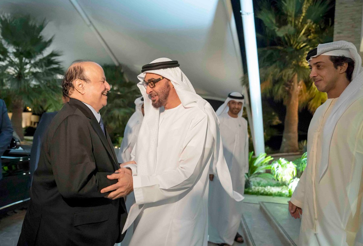التقى خلالها ولي عهد أبو ظبي.. «هادي» ينهي زيارته للإمارات قبل ساعات من هجوم وشيك على الحديدة