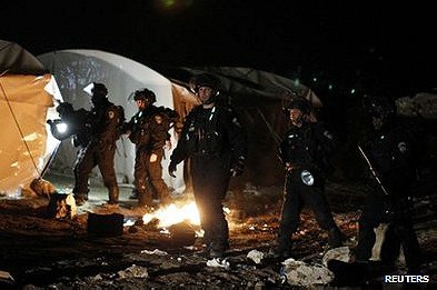 اسرائيل تقتحم "قرية باب الشمس" التي اقامها فلسطينيون 
