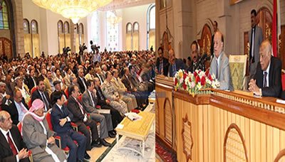 هادي: البلد يواجه تحديات مصيرية وعلى الحوثيين إعادة حساباتهم والتصعيد سيقابل بإجراءات صارمة