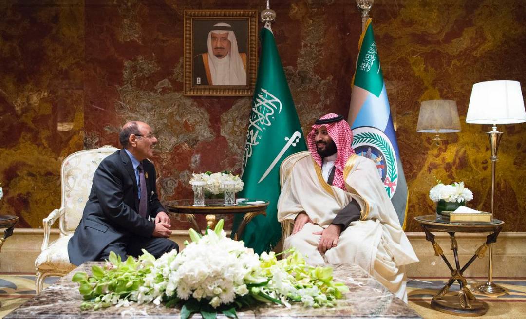 «الأحمر» يلتقي بالأمير «محمد بن سلمان» في الرياض