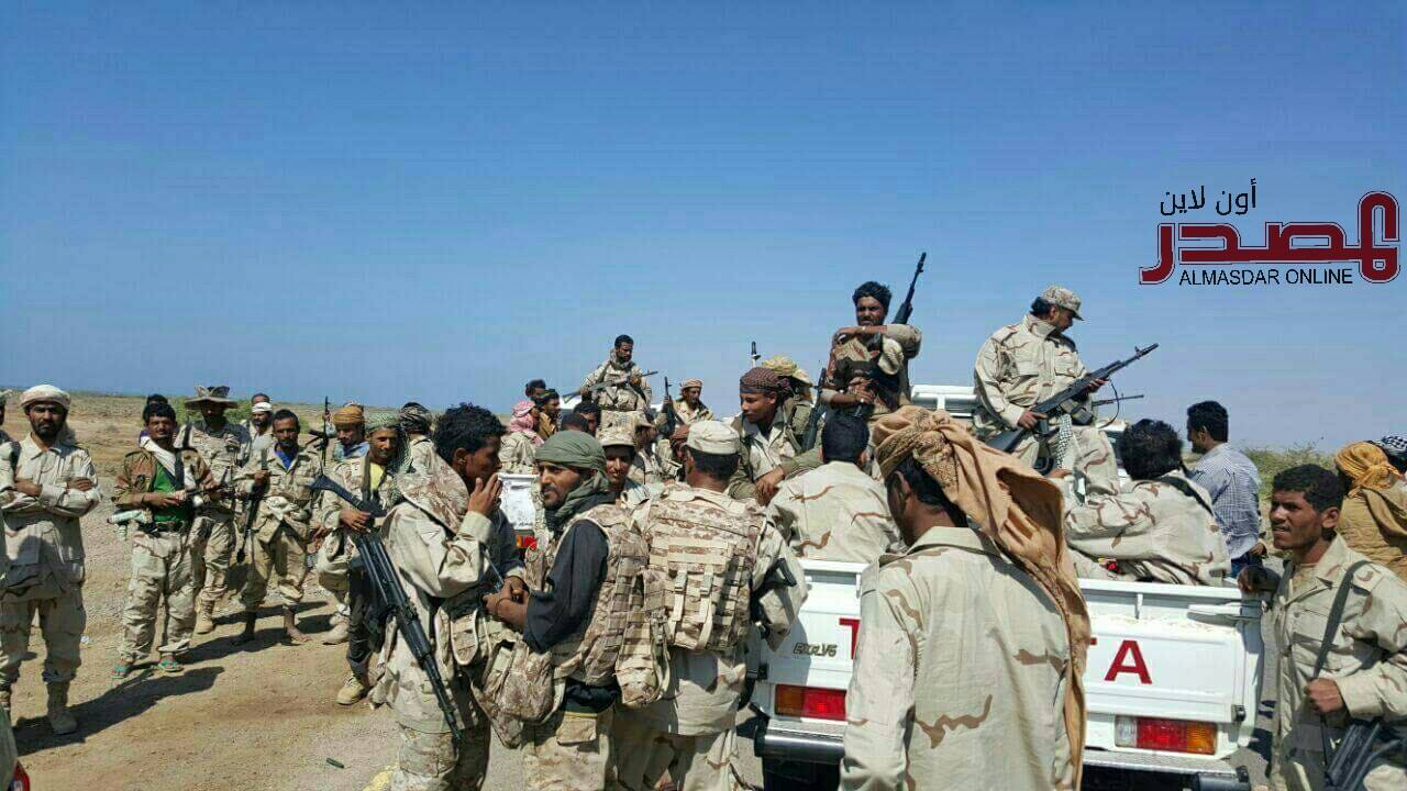 مصدر: القوات الحكومية تسيطر على جل النار شرق المخا وتتقدم باتجاه مديرية موزع